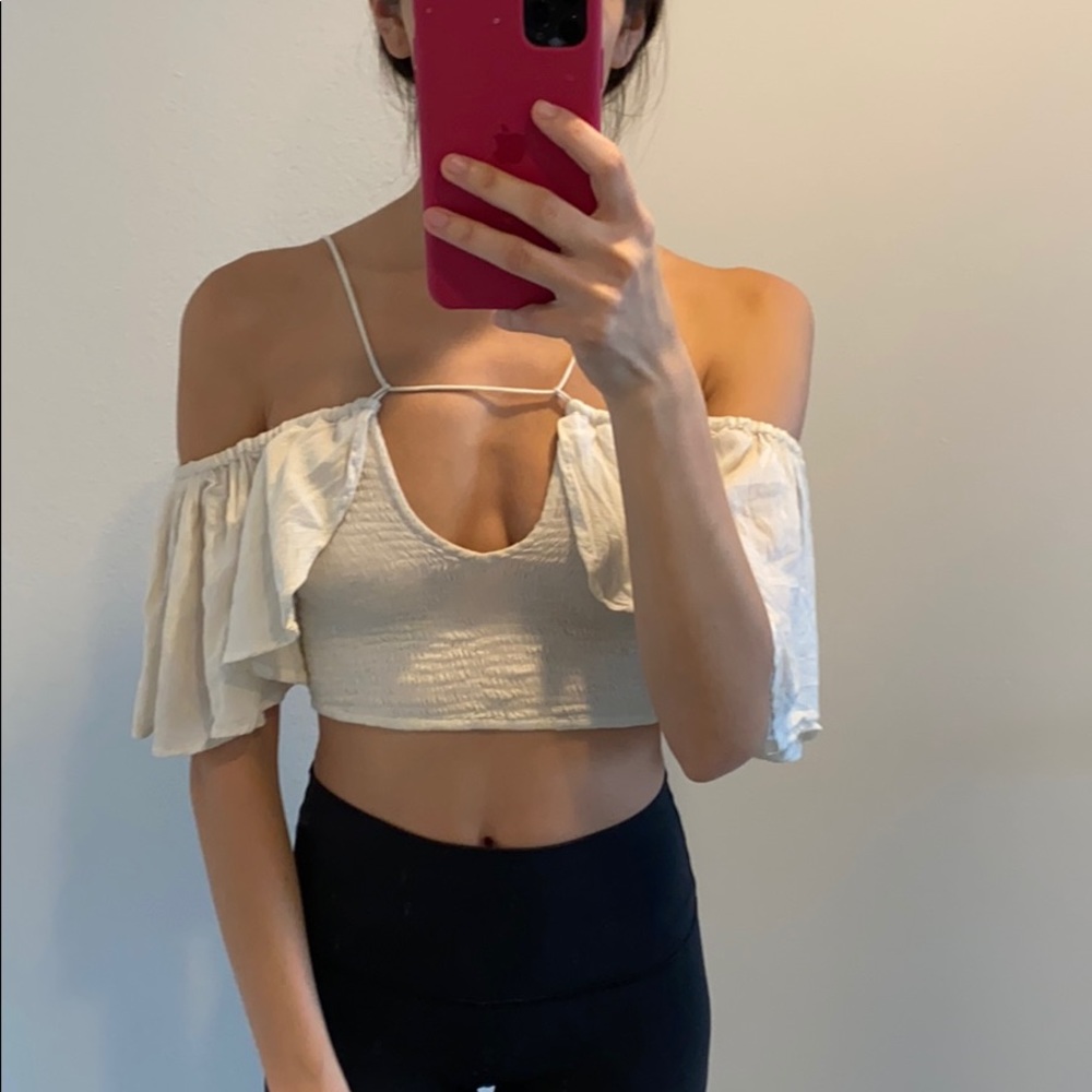 Indah August white crop top